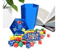 Dice Game, Family Fun, Travel Play Indoor Activity, Fast Game, Party Toy, with Kids and Teens, for School or Picnic Entertainment, 2-6 Players, 2.99x2.99x5.98 inches