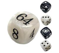 Dice Game Set - Backgammon Acrylic Doubling Dice, Storage Pouch Kit, Game Night Entertainment Tool | Social Gathering Play, Family Fun Board Accessory, For Parties Camping Travel Indoor Outdoor Use