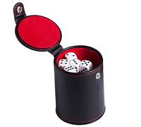 Dice Game Set Leatherette Cup With 5 Dices For Family Party Entertainment Board Games KTV Nights (Multicolor, One Size)