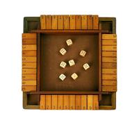 Dice Game - Shut The Box Game | Wooden Math Games | Dice Math Number Playing Travel Tabletop For Kids Adults, Family, Classroom, Home, Party Or Pub, Providing Entertainment, 2-4 Player