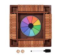 Dice Games for Kids | Wooden Box Dice Game | Four-sided Numbers Chess Toy for Parent-child Adult Student Men Home Travel Party Family Gathering