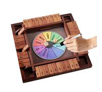 Dice Games for Kids,Wooden Close The Box Game - Four-sided Portable Number Chess for Women Family Student Gathering Party Travel Home