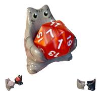 Dice Guardian Cat - Your Lucky Tabletop Companion, Portable Dice Holder, Suitable for Tabletop Games, Role-Playing and Other Dice Games, Suitable for Collection