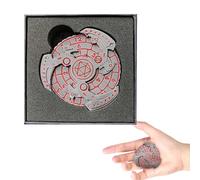 Dice Hand Spinner for DND Dice, 7-in-1 Metal D&D Dice with Gift Box for RPG Role Playing Tabletop Game (Red)