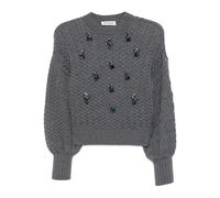 Dice Kayek crystal-embellished sweater - Grey 36-38