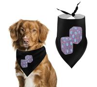 Dice Math Physics Dog Bandana Pet Scarf for Small Medium Large Dogs Triangle Bibs Photo Prop Gift