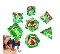 Dice Mushroom,Polyhedral Dice Set - Polyhedral Set for Table Games, Resin of 7, Small Role Playing Game