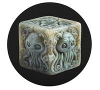 Dice Octopus Round Wooden Puzzle Letter on Back