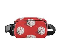 Dice Pattern Red 3d Cute Fanny Pack Waist Bag for Women Men Multifunction with Adjustable Strap for Cycling Hiking Gym mochilas para hombres de cintura,dice pattern red, dice pattern red 3d, modern