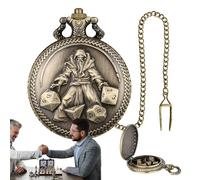 Dice - Polyhedral Metal Dice Set with Pocket Watch Case Steampunk Hollow Gear | Board Game Accessories for Role Playing | Gifts with Gift Box | D