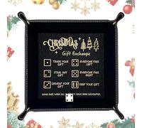 Dice Rolling Mat - PU Leather Folding Mat | Rolling Holder with Engraved Rule, Stunning Design for Holiday Party Dormitory Game Night Living Room Family Gathering