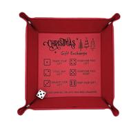 Dice Rolling Tray,Game Dice Tray for Rolling Games,Folding Table Game Dice Rolling Tray - Dice Tray for All Ages Players with G Swap Rules, red, Consulte la descripción, See description