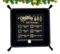 Dice Rolling Tray,Game Dice Tray for Rolling,Portable Dice Rolling Tray Holder for Games - Dice Tray for All Ages Players with Intercam Rules, Black/White, Consulte la descripción, See description