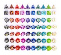 Dice Set 10 Sets D20 W20 Dice Dice Set Pearl Dice 70 Pieces