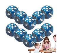 Dice Set-6 Sided Acrylic Pocket Cubes Rounded Edge Lightweight Play Accessories | Family Gathering Entertainment Bar Game Competition Leisure Travel Tabletop Chance Rolling Supplies Durable Smooth Fin