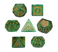 Dice Set - 7-Piece Acrylic Dice for Role Play, Complete Toy with Bright Colours, Decoration for Group Activities for Dorm, Camping, Travel and