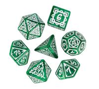 Dice Set - 7 Pieces Acrylic Dice Set for Table Games as Accessory - Bright Color Toy with Magnetic Storage Box for Beginners, Friends and Family