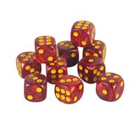dice set Dice 50Pc Round Dot D6 Dice Set 12mm Mixed Color Suitable for Board Games Dices Game Party Party colored dice(Dark light red)