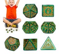 Dice Set for Game Themes, 7-Piece Role Play Dice Set, Complete Toy with Bright Colours, Decoration for Group Activities for the Dorm, Camping, Travel and