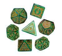 Dice Set for Game Themes - 7-Piece Role Play Dice Set | Complete Toy with Bright Colours, Decoration for Group Activities for the Dorm, Camping, Travel and