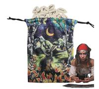 Dice Storage Bag | Multifunctional Divination Holder Jewelry Pouch Double-Sided Stone Organizer | Tarot Drawstring Storage Bag for Game Dices, Cosmetics, Marble, Crystal Stones