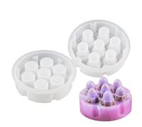 Dice Storage Mold - 40g 48g Weights, Milky White Flexible Shell, Professional Hobbyist Supplies | Tabletop Gaming Customization Artistic Creation Durable Easy Release Lid Casting Stationary G