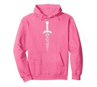 Dice Sword - Roleplaying RPG Tabletop Adventure Dice Roll Pullover Hoodie, Adult Unisex, Bright Pink, Medium