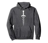 Dice Sword - Roleplaying RPG Tabletop Adventure Dice Roll Pullover Hoodie, Adult Unisex, Dark Heather Grey, Small