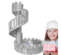 Dice Tower Castle, Ancient Roman Theme Dice Rolling Sieve, Desktop Display Ornament for Tabletop Board Games, Dungeons Campaigns, Party Entertainment, Offices Decor, Home Study Shelf, 10x11.2x14.4cm