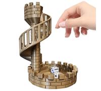 Dice Tower Castle - Desktop Dice Rolling Tower for Board Games | Ancient Roman Castle Themed Sieve Towers, Decorative Gaming Accessory for Dungeon and Dragon, RPG Tabletop Games, Party Play