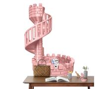 Dice Tower Castle Stairs, Dice Tower with Tray for Tabletop Role Playing Game, Middle Ages Style Dice Tower, Portable Dice Roller With Castle Tower Design, for Home Bar Decor