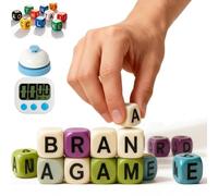 Dice Word Game, 2026 New Brain Exercise Game with 60PCS Dices for 1-5 Players, Spell, Shout, Fast-Paced Crossword Dices Board Games Set, Great for Christmas Party Family evenings