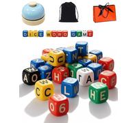 Dice Word Game Brain Exercise Game, 12/36/60/120PCS Crossword Scramble Letter Dice Board, Board Games, Perfect for 1-5 Players Parties and Family Games Nights(120Pcs)