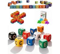 Dice Word Game,Scrambled Board Game,Dice Word Game Brain Exercise Game,Letter Dice Brain Exercise Boosting Crossword Challenge,Fun Vocabulary Building,Fast-Paced Family Board Game