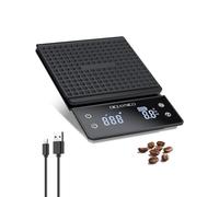 Diceaynico Digital Coffee Scale with Timer - 3KG Capacity Accurate to 0.1g with Timer & Countdown Rechargeable Espresso Scales with Heat Pad for Coffee Brewing Home & Office Use