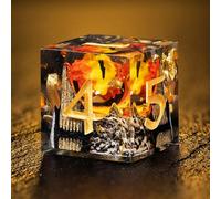 DiceBell 7-Die RPG Ring Dice Set - Premium Resin DND Dice with 3D Fantasy Relics - D4 Crystal, D6, D8, D10, D%, D12, D20 - Tabletop Roleplaying Game Dice for Dungeons & Dragons, Pathfinder, TTRPGs