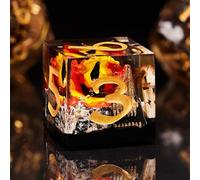 DiceBell 7-Die RPG Ring Dice Set - Premium Resin DND Dice with 3D Fantasy Relics - D4 Crystal, D6, D8, D10, D%, D12, D20 - Tabletop Roleplaying Game Dice for Dungeons & Dragons, Pathfinder, TTRPGs