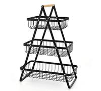 diceevil 3 Tier Fruit Bowl Basket, 2026 Pro Multifunctional Detachable Kitchen Countertop Metal Fruit Vegetable Basket Organizer, for Fruits, Vegetables, Snacks