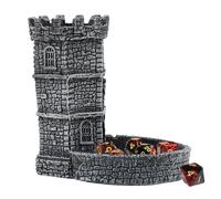 Diceevil Castle Dice Tower with Tray, Resin DND Dice Rolling Tower | Fair rolling tower for Dungeons & Dragons. Premium tabletop game accessory & ideal DM gift for RPG, MTG or board games.