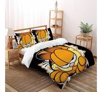 DICENOT Garfield Quilt Cover Cartoon Animal Duvet Cover 2 Pieces Hypoallergenic Microfiber for Kids Boys Girls Teens with Zipper Closure Double（200x200cm）