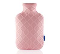 DICEVER Hot Water Bottle with Soft Cover, 2L Hot Water Bag, Hot and Cold Therapies for Sore Muscles, Menstrual Cramps, Neck and Shoulder Pain Relief, Great Gifts for Women, Childs, Pink