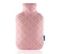 DICEVER Hot Water Bottle with Soft Cover, 2L Hot Water Bag, Hot and Cold Therapies for Sore Muscles, Menstrual Cramps, Neck and Shoulder Pain Relief, Great Gifts for Women, Childs, Pink