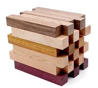 DICHA Wood Pen Blanks for Turning-Pen Blanks for Woodturning Burl-Black Walnut,Hard Maple,Merbau,Cherry,Beech,Purple heart-3/4" x 3/4" x 5" (30 Pack)