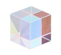 Dichroic Cube Prism, Cube Optical Prism Kaleidoscope Effect, K9 Optical Glass Cube Prism with Storage Box, Creative Photography Props for Physics Optical Teaching, Art Ornaments
