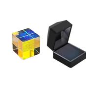 Dichroic X Cubes Glass Optical Light Refractions Cubes Multicolor Optical for Photography Beams Splitting Colorful Light Display Educational Toy Prism
