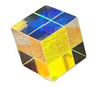 Dichroic X Cubes Glass Optical Light Refractions Cubes Multicolor Optical for Photography Beams Splitting Colorful Light Display Educational Toy Prism