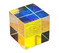 Dichroic X Cubes Glass Optical Light Refractions Cubes Multicolor Optical for Photography Beams Splitting Colorful Light Display Educational Toy Prism