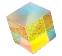 Dichroic X Cubes Glass Optical Light Refractions Cubes Multicolor Optical for Photography Beams Splitting Colorful Light Display Educational Toy Prism