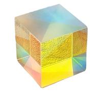 Dichroic X Cubes Glass Optical Light Refractions Multicolor Optical for Photography Beams Splitting Colorful Light Display Glass Prism