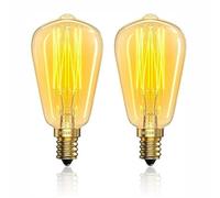 Dicimi E14 ST38 Vintage Dimmable Bulb, 2700K Warm White High Temp for Candle Warmer/Aroma Lamp, Decorative Replacement for Electric Wax Burner & Retro Wax Melt Burner, 2 Pack